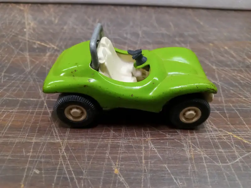 Vtg Tonka Mini Dune Buggy 1970’s Green & White Fun Buggy Volkswagen Diecast