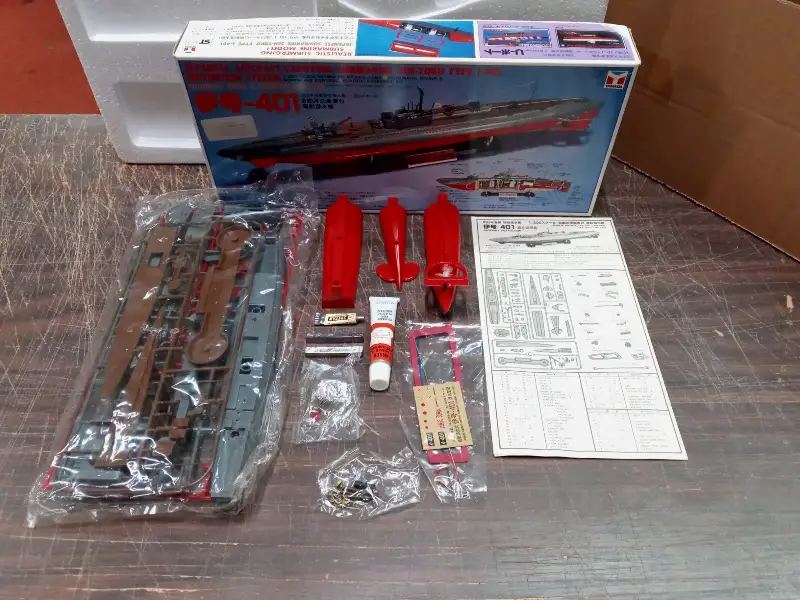 Yamada Plastic Japanese Aircraft Carrying Submarine Motorized System Complete