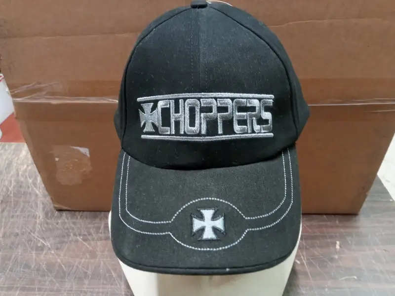 West Coast Choppers Baseball Cap Hook and Loop Black & Grey Cross Adjustable