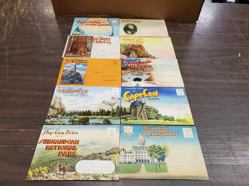 Vtg Postcard Scenery Booklets Pennsylvania Grand Canyon Cape Cod Yosemite Hartfo