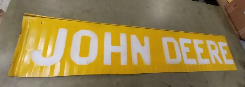 Yellow White John Deere 59×13 Rectangle Vintage Metal Sign Man Cave Garage Decor