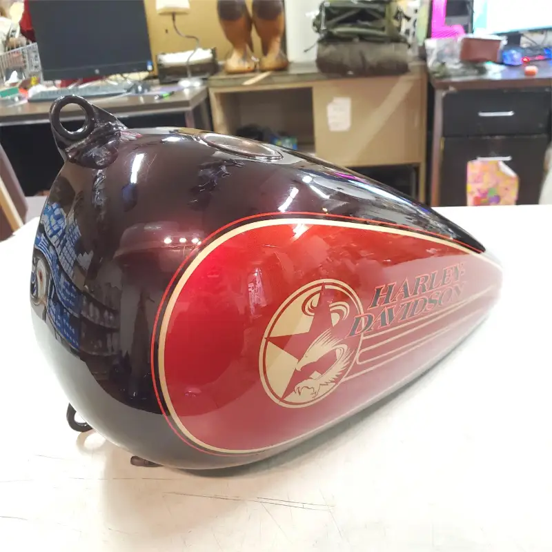 Wicked Red Twisted Cherry Harley Left Gas Tank Softail 1991 Fatbob Flats Stock