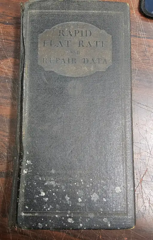 Vintage 1925-1927 Rapid Flat Rate/Repair Data Guide Chilton 5th Edition Book