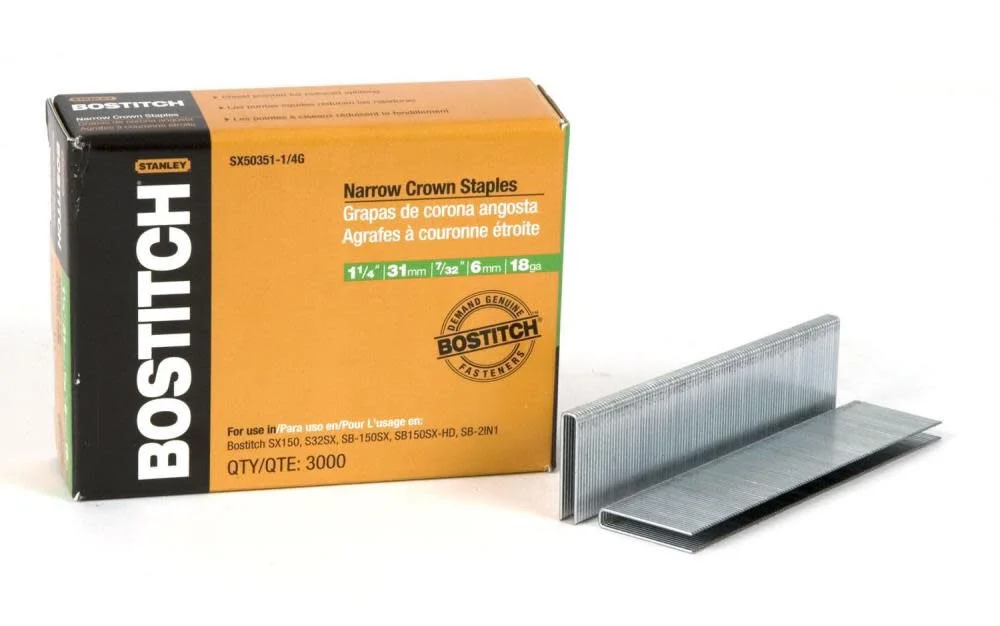 1-1/4 In. 18 Gauge 7/32 In. Narrow Crown Finish Staple SX50351-1/4G