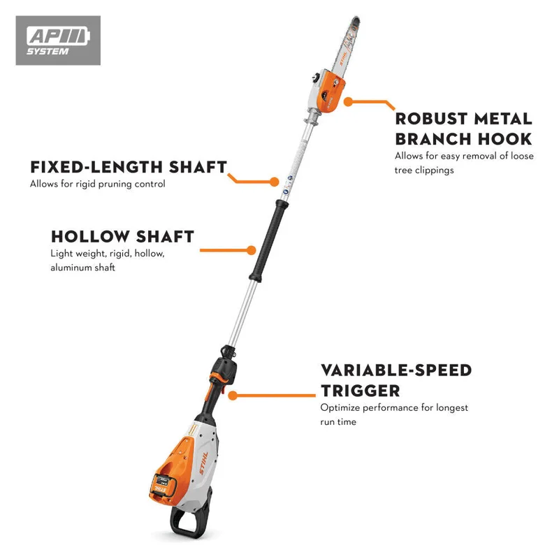 HTA 150 10 Inch Bar 36V Battery Fixed-Shaft Pole Pruner LA01 200 0024