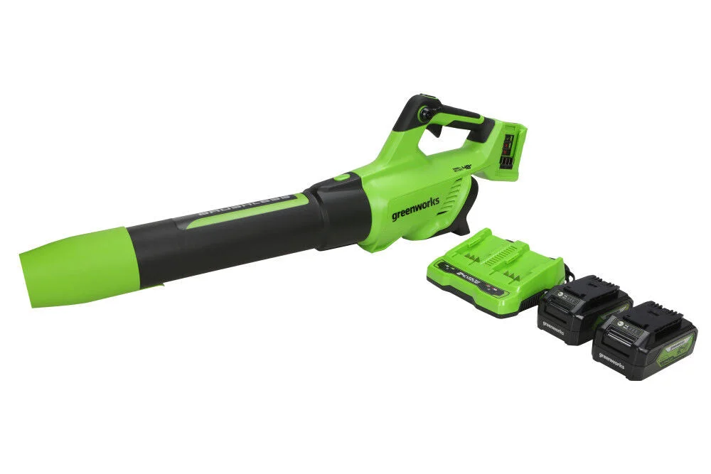 48V 585 CFM Leaf Blower with 4Ah Battery 2pk & Dual Charger Kit 241930