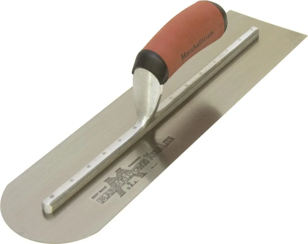 20 In. x 4 In. Finishing Trowel-Round Front End Curved DuraSoft Handle