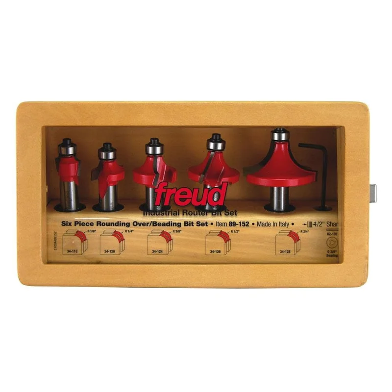5 piece Round Over/Beading Bit Set (1/2 In. Shank) 89-152