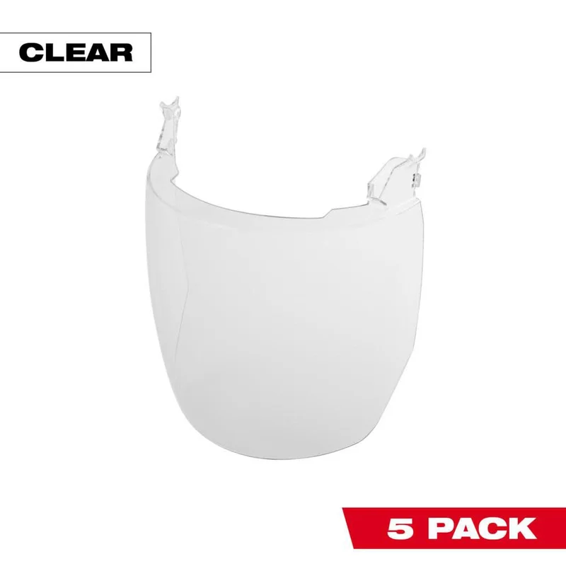 Clear Face Shield Replacement Lenses No Brim Helmet Only Mount 5pk 48-