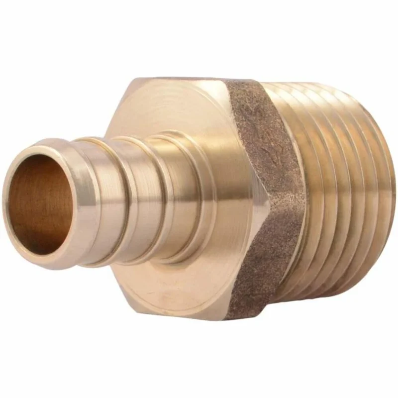 1/2in x 1/2in MNPT Brass Crimp Male Connector UC120LFCP25