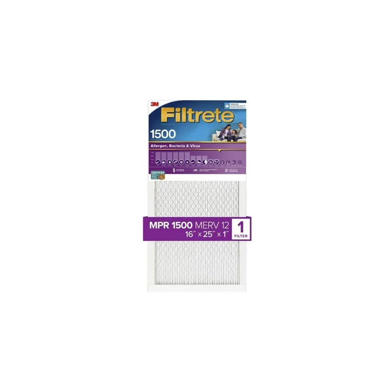 Filtrete 1500 MPR 16 x 25 x 1 Inch Bacteria & Virus Air Filter 4 Pack