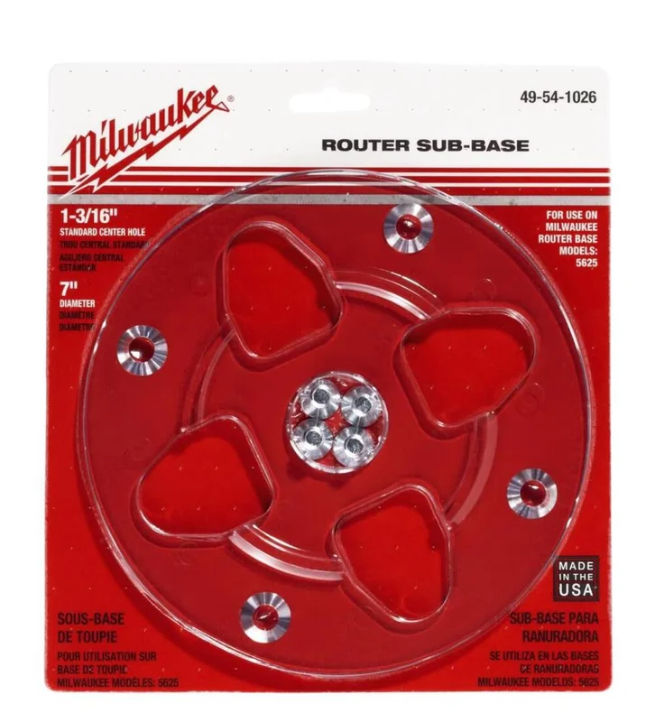 7 in. Diameter 1-3/16 in. Center Hole Sub-Base – Clear 49-54-1026