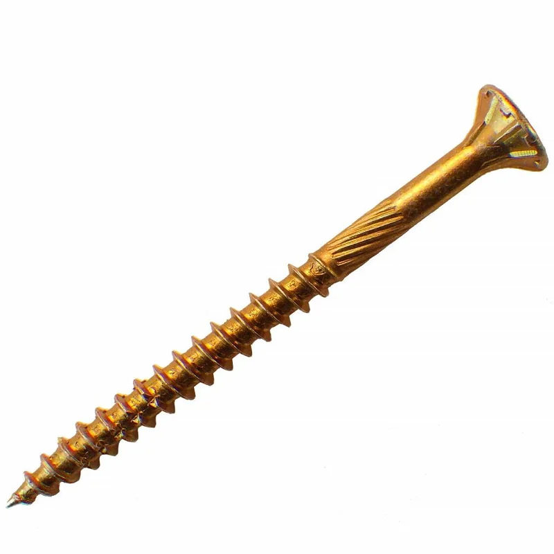 #9 x2 in. Yellow Zinc Steel Star Flat Head Screw – 3000/Box YTX92