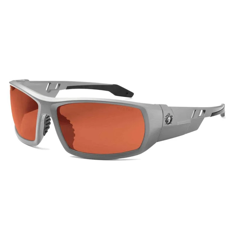 Skullerz Odin Safety Glasses with Polarized Copper Lens and Matte Gray