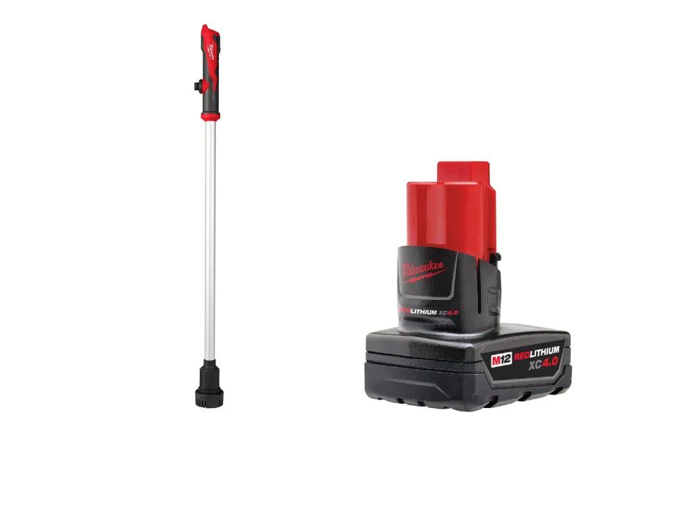M12 Stick Transfer Pump with M12 REDLITHIUM XC 4.0Ah Extended Capacity