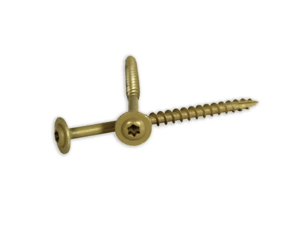 #8 x 2-3/4 In. PPG 1000 Hour Golden E-Coat Cabinet Screws 1LB CB8X234-