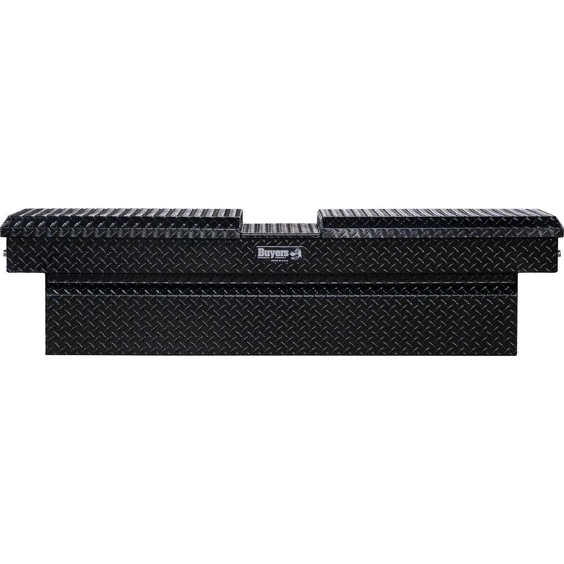 Truck Box 18x20x71 Gloss Black Diamond Tread Aluminum Gull Wing 172041