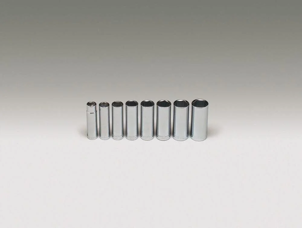 1/2 In. Dr. 8 pc. 6 Pt. Deep Socket Set 1/2 In. to 15/16 In. 410