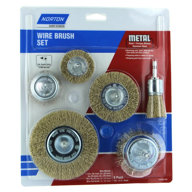 Coarse Wire Brush Wheel Assorted 6 Pack Electric Drill (6-Pack) 50589-