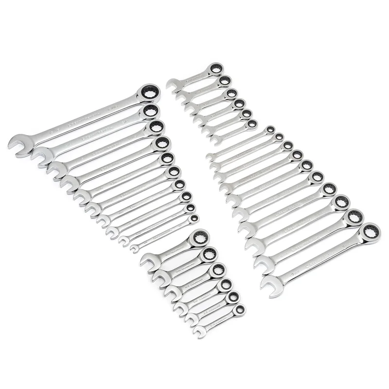 32-Piece Set Standard (SAE) and Metric Ratchet Wrench 39327