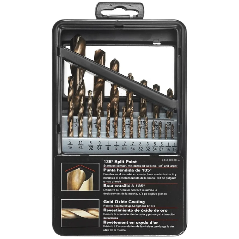 21-Piece Assorted x High-speed Steel Screw Machine Length Twist Drill