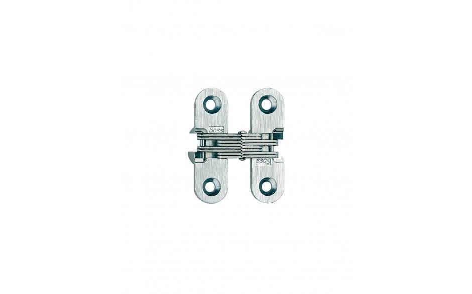 Concealed Cabinet Hinges - 1/2 Inch X 1-3/4 Inch - For Min Thick Door 3/4 Inch - Stainless Steel - Sold Individually