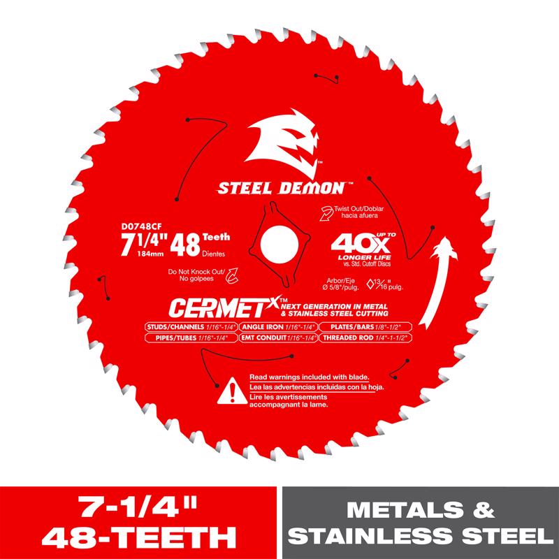 Diablo D0748CFX Diab Saw Bld 7-1/4"X48T
