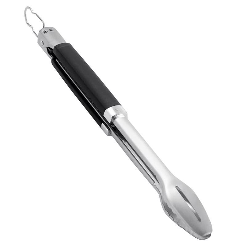 Weber Stephen 6768 Weber Precision Stainless Steel Black/Silver Grill Tongs 1 pc