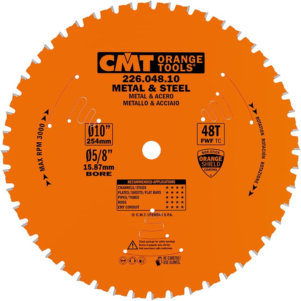 CMT 226.048.10 MEDIUM/THICK - METAL & STEEL 10’’x0.087”/0.071”x5/8’’ T=48 FWF