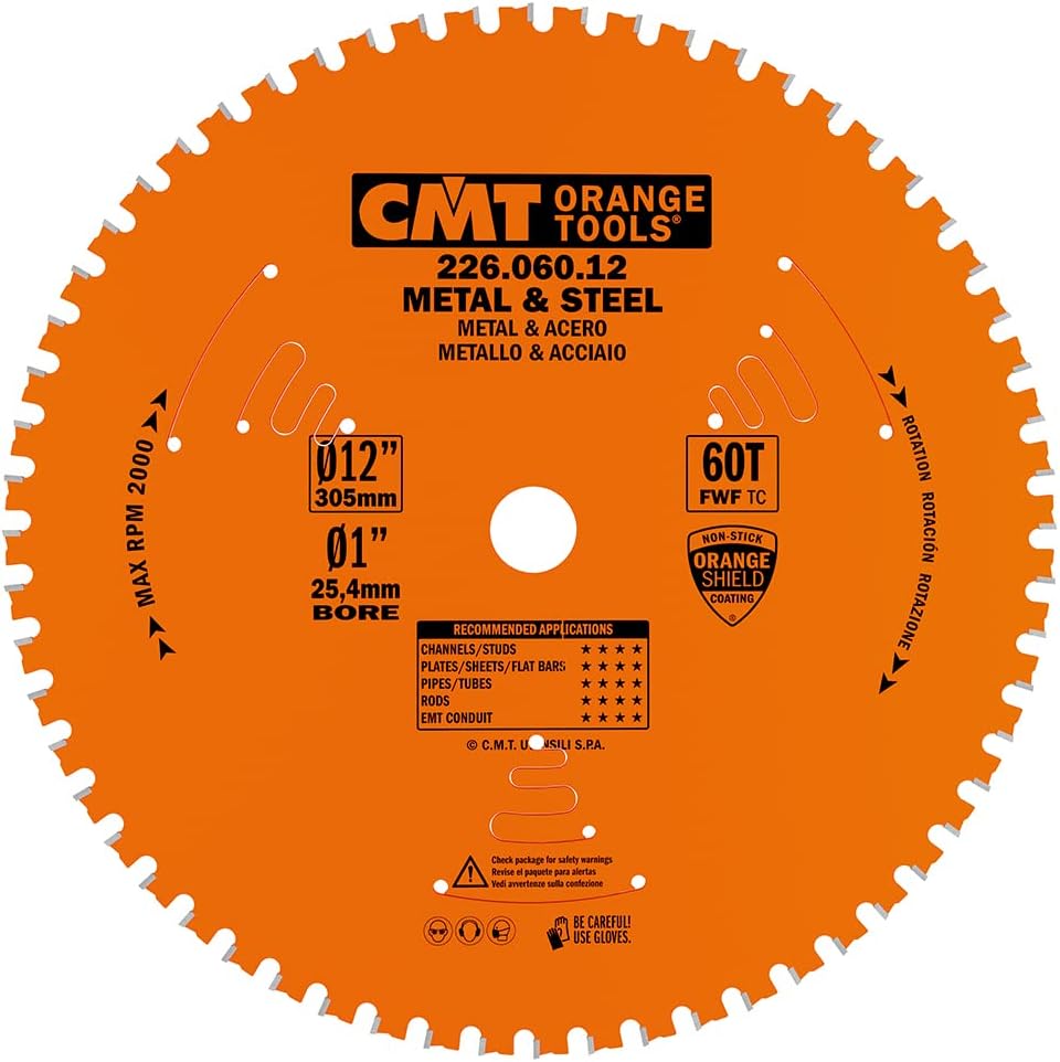 CMT 226.060.12 MEDIUM/THICK - METAL & STEEL 12’’x0.087”/0.071”x1’’ T=60 FWF