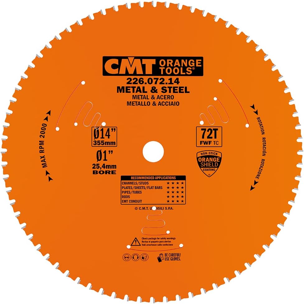 CMT 226.072.14 MEDIUM/THICK - METAL & STEEL 14’’x0.087”/0.071”x1’’ T=72 FWF