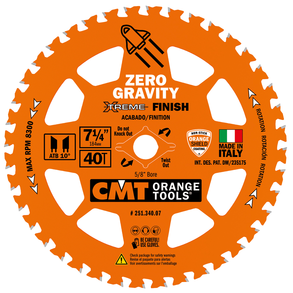 CMT SAW BLADE ITK 7 1/4" X 40ATB