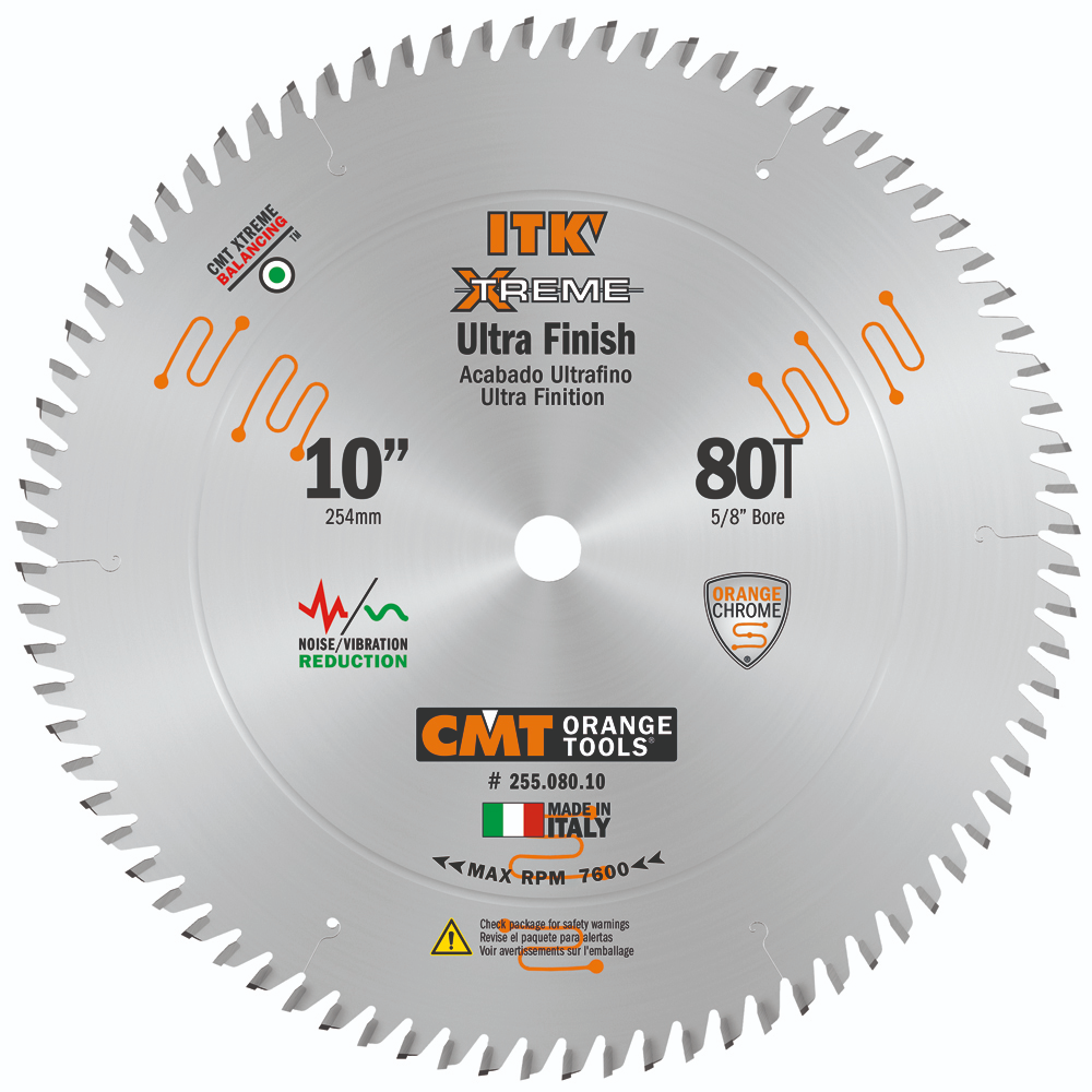 CMT ULTRA FINISH ITK BLADE 10" X 80 HI-A
