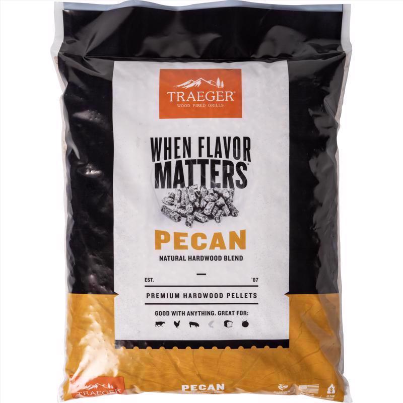 Traeger Pellet Grill PEL314 Traeger Premium All Natural Pecan Hardwood Pellets 20 lb