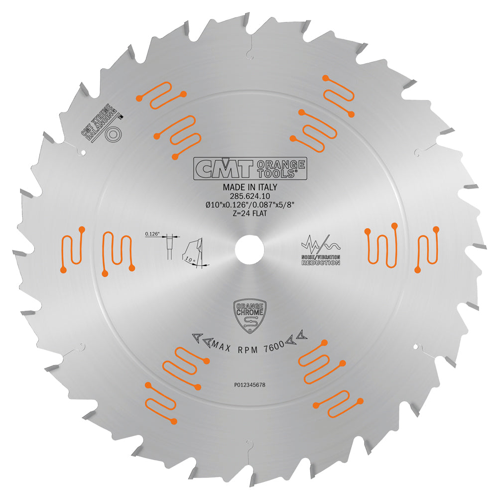 CMT 285.624.10 RIPPING 10”x0.126”/0.087”x5/8” T=24 FLAT