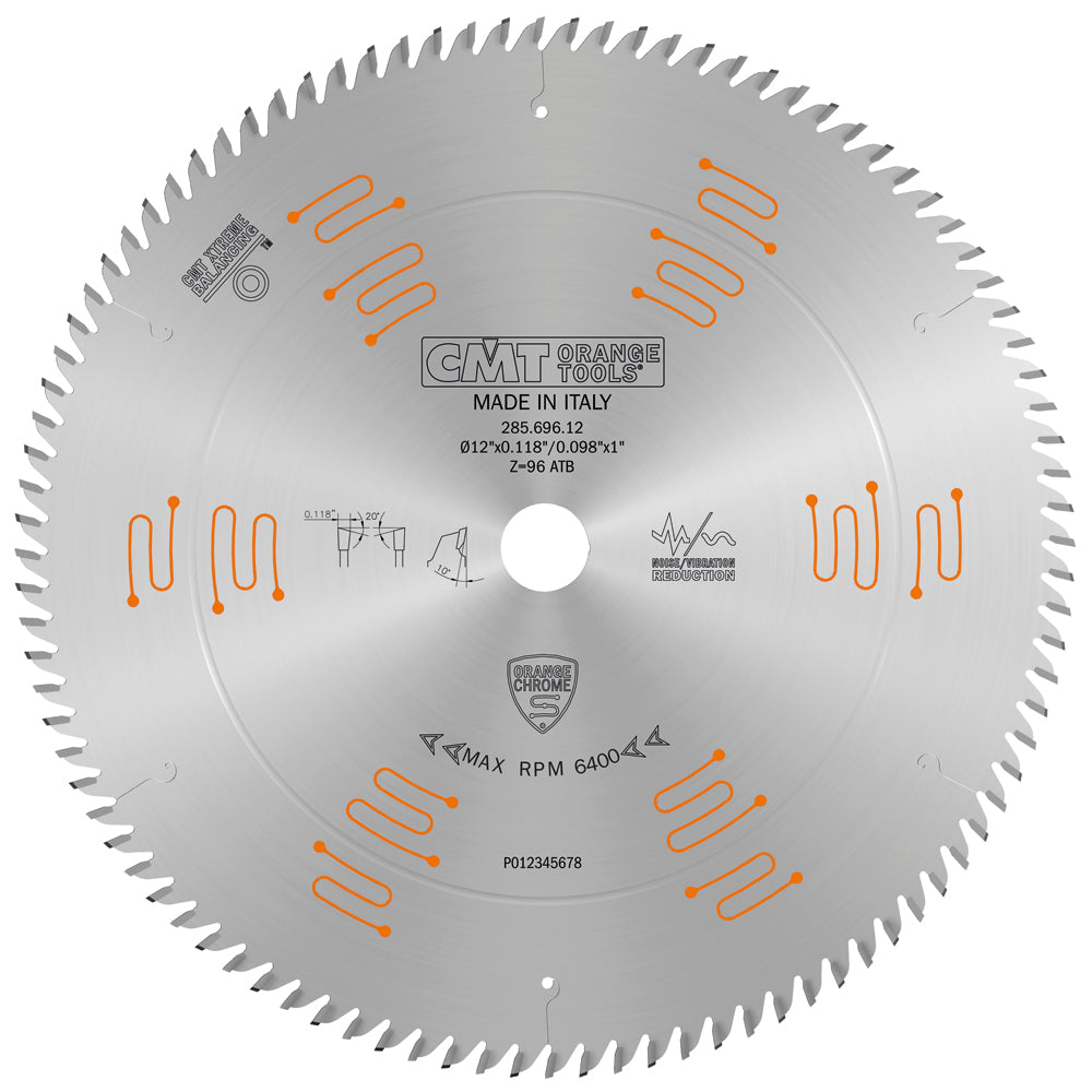 CMT 285.696.12 ULTRA FINISH 12”x0.118”/0.098”x1” T=96 ATB