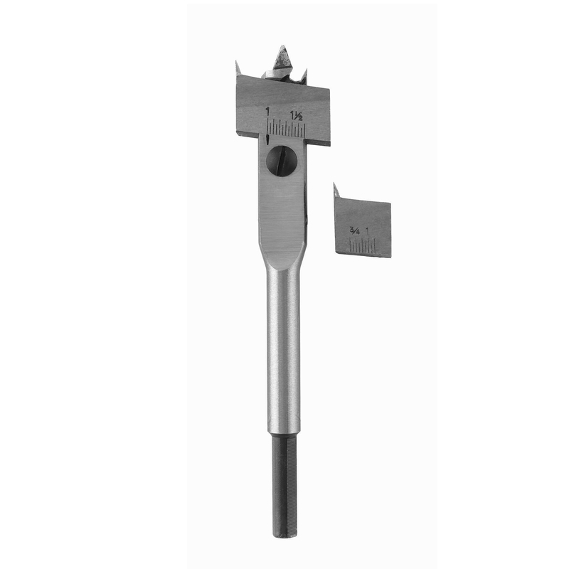 Irwin 44801 5/8 to 1-3/4 in. X 5-1/2 in. L High Speed Steel Adjustable Wood Boring Bit 6-Flat Shank 1 pc