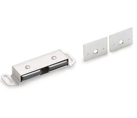 Cabinet Catch - Magnetic Catch - 3-1/2" Inches X 1" Inch - Aluminum Finish - Sold Individually