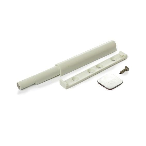 Cabinet Catch - Skinny Impulse Touch Catch - White Finish - Sold Individually