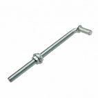 J-Bolt or Bolt Hook - For Farm Gate Hinges - 3/4" Inch x 12" Inch - Zinc Plated - Sold Individually