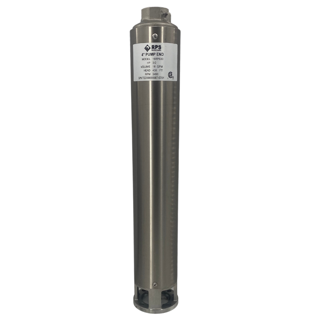 RPS Core Series 18RPS30 4" Submersible Pump End | Engineered Impeller | 13-29 GPM