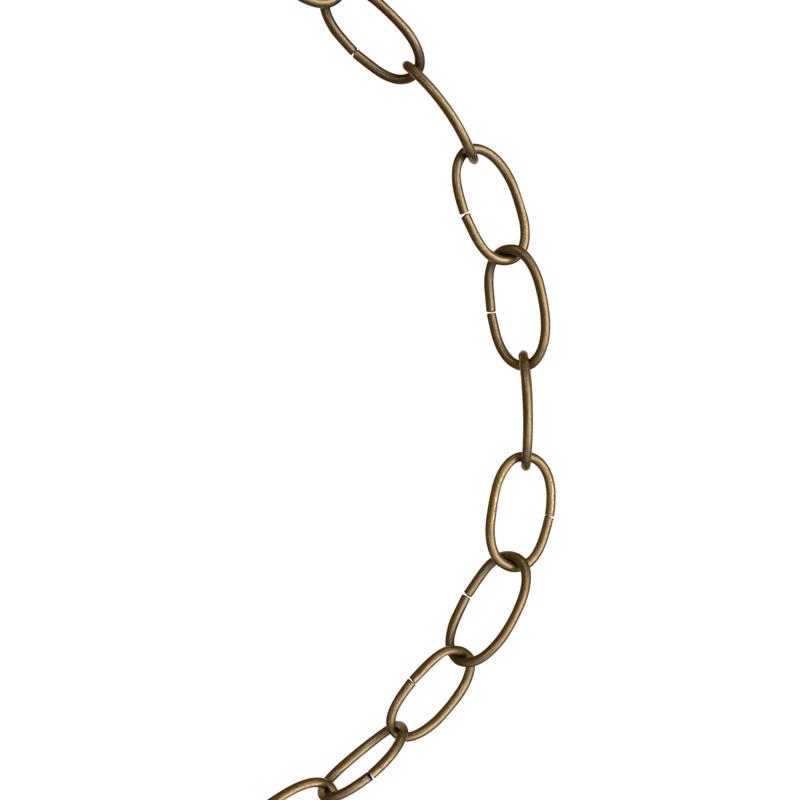 Koch Industries A19011 #10 Antique Brass Brown Brass Decorative Chain 0.175 in. D 122 in.