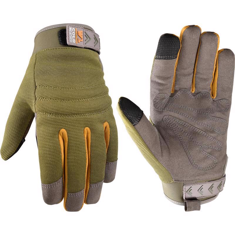 Wells Lamont 7809MG Women's Indoor/Outdoor Winter Work Gloves Olive M 1 pair