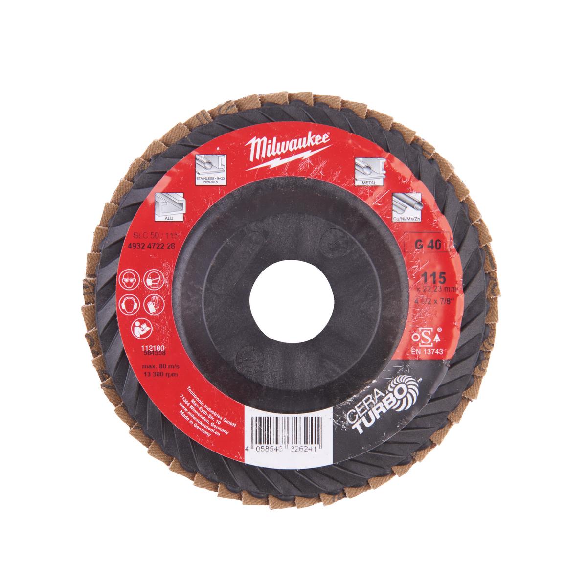 Milwaukee flap disc CERA TURBO SLC50 4932472228