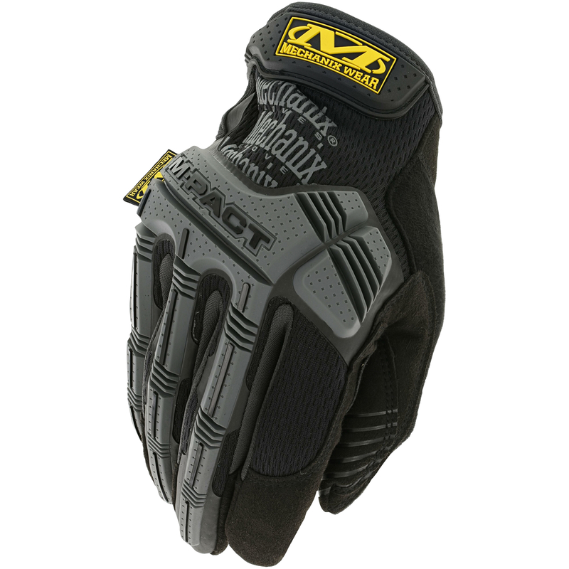 Mechanix Wear MPT-58-009 M-Pact Men's Indoor/Outdoor Impact Gloves Black/Gray M 1 pair