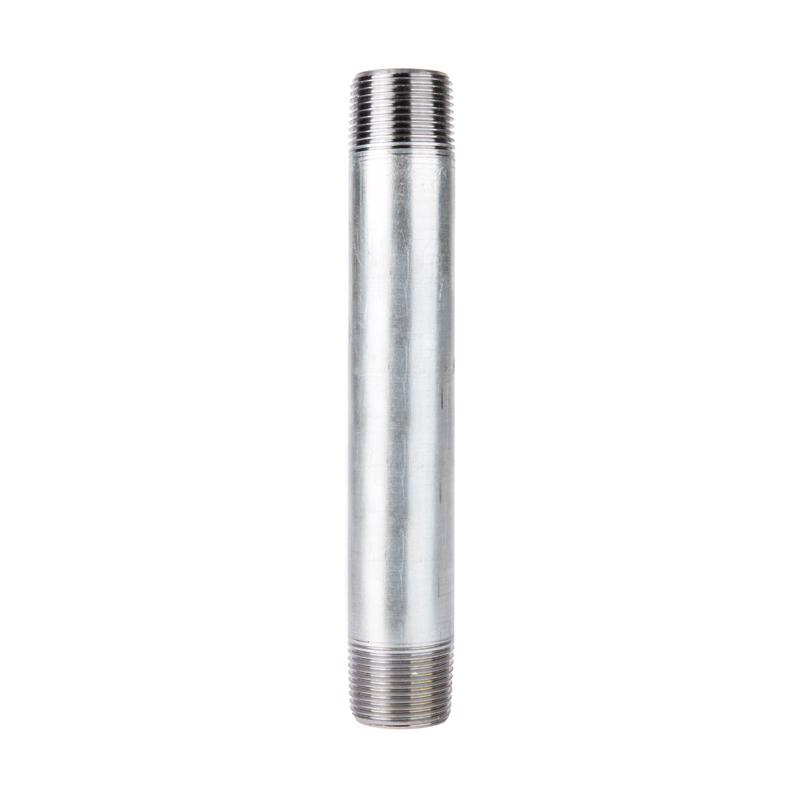 STZ Industries 303U1X8 1 in. MIP each X 1 in. D MIP Galvanized Steel 8 in. L Nipple