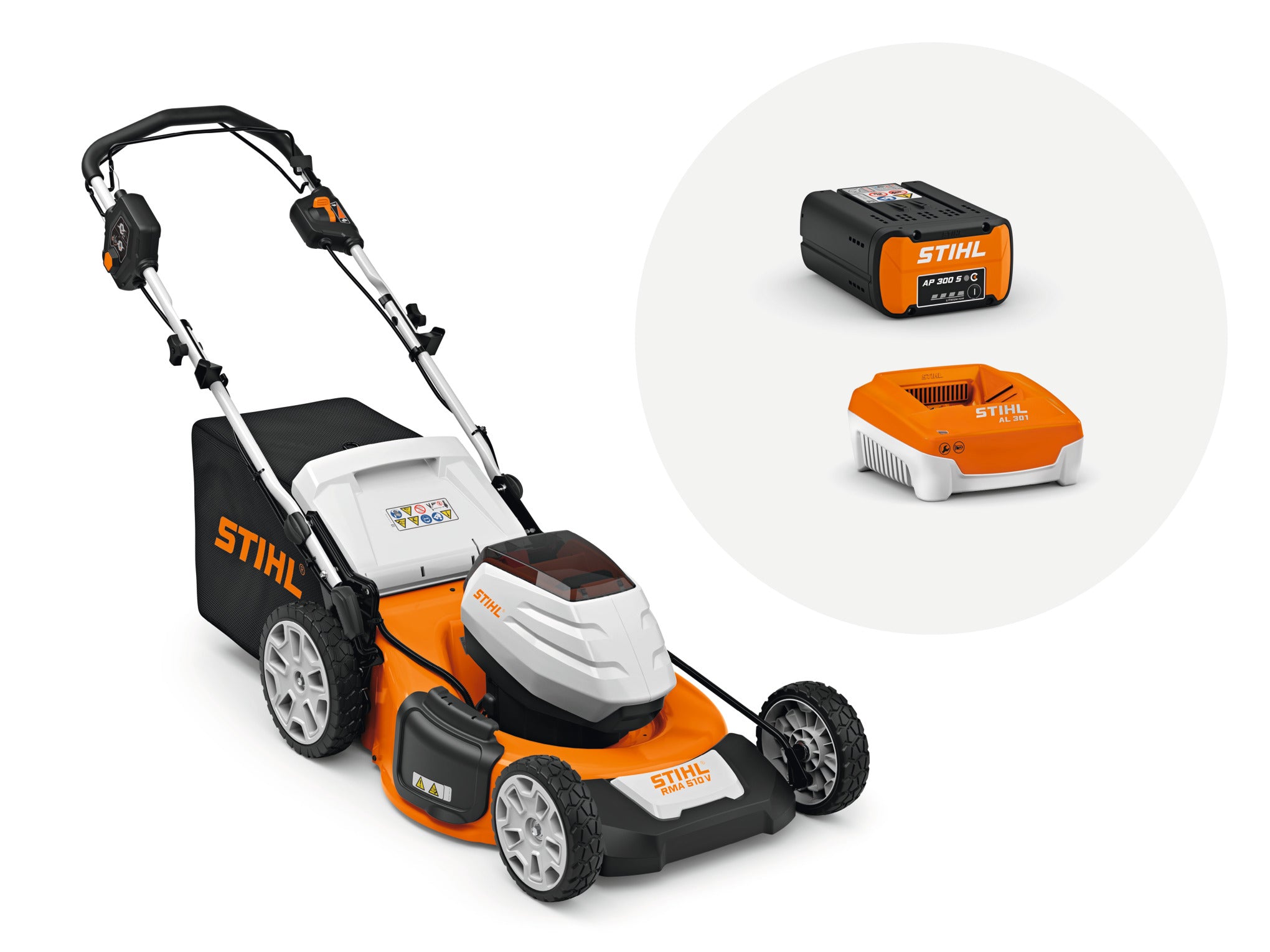 STIHL RMA 510 V Battery Walk-Behind Mower w/AL 301 & AP 300 S