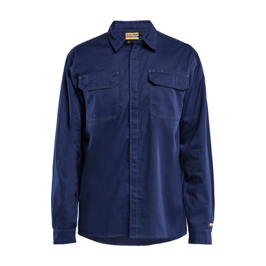 Blaklader FR Collared Shirt - Navy Blue - Size: XXL