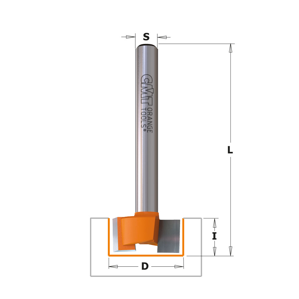 CMT 852.001.11 DADO & PLANER BIT D=3/4”x3/8” S=1/4”
