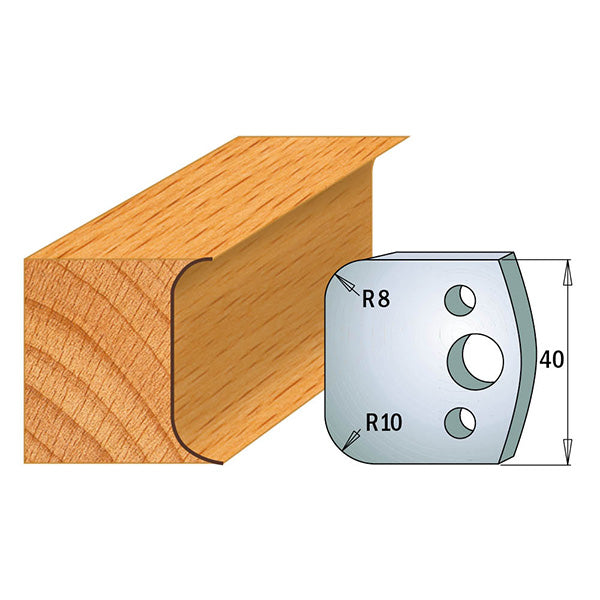 CMT 690.003 PROFILE KNIVES FOR INSERT SHAPER SYSTEM SP 1-37/64”x5/32” (40x4mm)